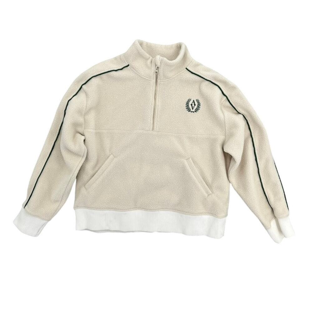 Ayda Athletics 1/4 Zip Fleece Size Medium Cream